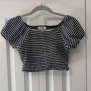 Old Navy navy and White Striped Top